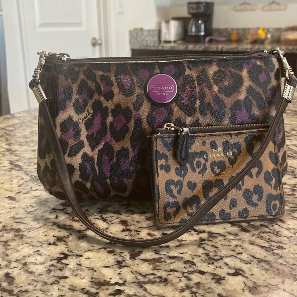 Used Coach wristlet + Cardholder set